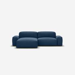 Float 3 Seater LH Chaise Sofa - Midnight Blue Velvet - thumbnail 3
