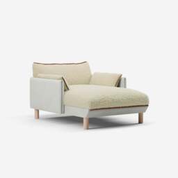 Cozy 1.5 Seater Chaise Sofa - Natural Cotton