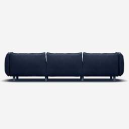Pillow 5 Seater Sofa - Navy Cotton - thumbnail 4