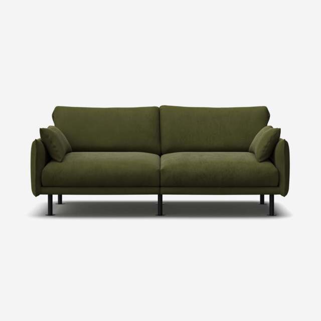 Rest 3 Seater Sofa - Dark Green Velvet - image 1
