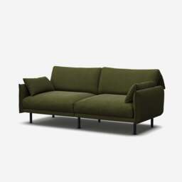 Rest 3 Seater Sofa - Dark Green Velvet - thumbnail 3