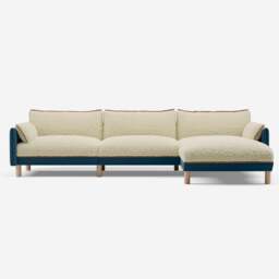 Cozy 5 Seater RH Chaise Sofa - Teal Velvet - thumbnail 3
