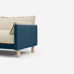 Cozy 5 Seater RH Chaise Sofa - Teal Velvet - thumbnail 2