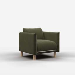Cozy Armchair - Dark Green Velvet - thumbnail 1