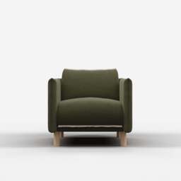 Cozy Armchair - Dark Green Velvet - thumbnail 2