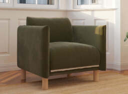 Cozy Armchair - Dark Green Velvet - thumbnail 7