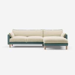 Cozy 4 Seater RH Chaise Sofa - Sage Cotton - thumbnail 3