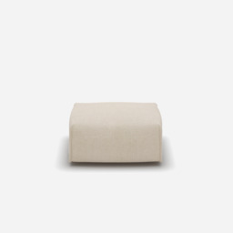 Float Square Ottoman - Cream Textured Weave - thumbnail 2
