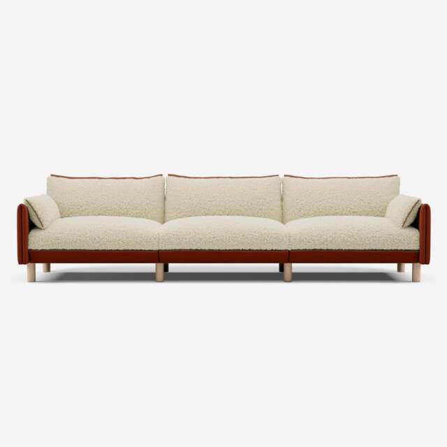 Cozy 5 Seater Sofa - Rust Velvet - image 1