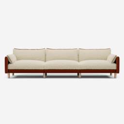 Cozy 5 Seater Sofa - Rust Velvet