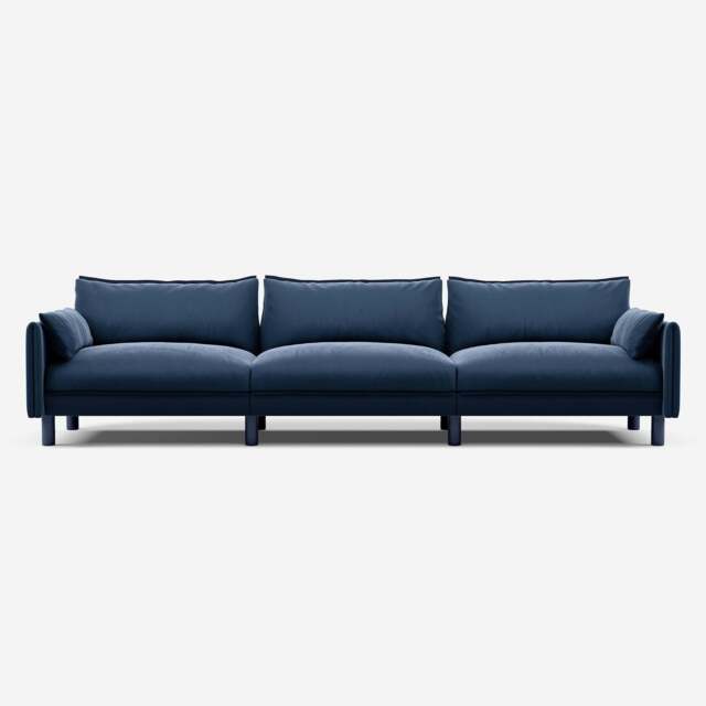 Cozy 5 Seater Sofa - Midnight Blue Velvet - image 1