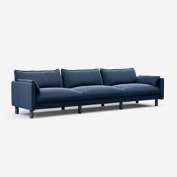 Cozy 5 Seater Sofa - Midnight Blue Velvet - thumbnail 3