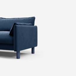 Cozy 5 Seater Sofa - Midnight Blue Velvet - thumbnail 2
