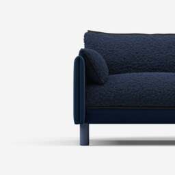 Cozy 3 Seater RH Chaise Sofa - Midnight Blue Velvet - thumbnail 4