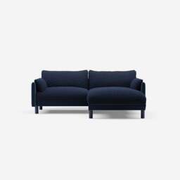 Cozy 3 Seater RH Chaise Sofa - Midnight Blue Velvet - thumbnail 3