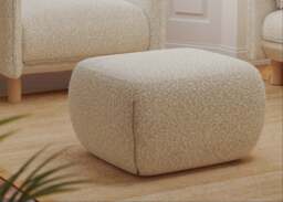 Cozy Pouffe - Ecru Boucle - thumbnail 2