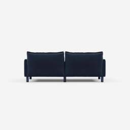 Cozy 3 Seater LH Chaise Sofa - Navy Cotton - thumbnail 4