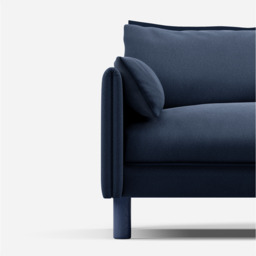 Cozy 3 Seater LH Chaise Sofa - Navy Cotton - thumbnail 5