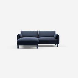 Cozy 3 Seater LH Chaise Sofa - Navy Cotton - thumbnail 3