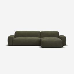 Float 4 Seater RH Chaise Sofa - Green Boucle II - thumbnail 3