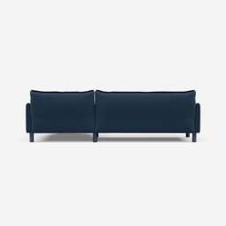 Cozy 4 Seater RH Chaise Sofa - Navy Cotton - thumbnail 4