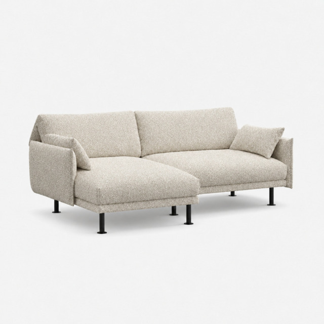 Rest 3 Seater LH Chaise Sofa - Ecru Boucle - image 1