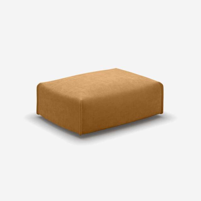 Float Rectangular Ottoman - Ochre Cotton - image 1
