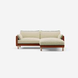 Cozy 3 Seater RH Chaise Sofa - Henna Cotton - thumbnail 3