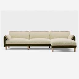 Cozy 5 Seater RH Chaise Sofa - Meadow Cotton - thumbnail 3