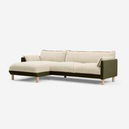 Cozy 4 Seater LH Chaise Sofa - Meadow Cotton - thumbnail 1