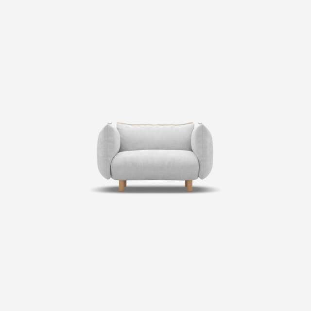 Pillow 1.5 Seater Sofa - Natural Cotton - image 1
