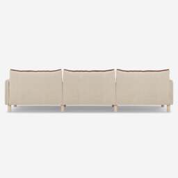 Cozy 5 Seater LH Chaise Sofa - Cream Textured Weave - thumbnail 4