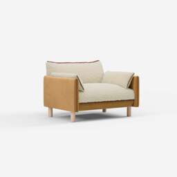Cozy 1.5 Seater Sofa - Ochre Cotton - thumbnail 4