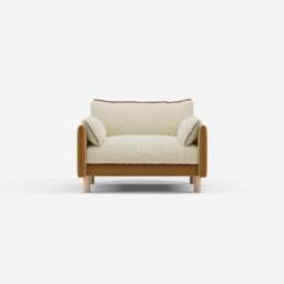 Cozy 1.5 Seater Sofa - Ochre Cotton - thumbnail 1