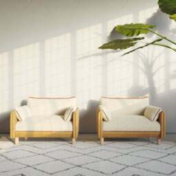 Cozy 1.5 Seater Sofa - Ochre Cotton - thumbnail 2