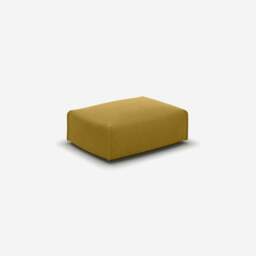 Float Rectangular Ottoman - Mustard Velvet