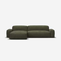 Float 4 Seater LH Chaise Sofa - Green Boucle II - thumbnail 3