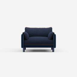 Cozy 1.5 Seater Sofa - Midnight Blue Velvet - thumbnail 1