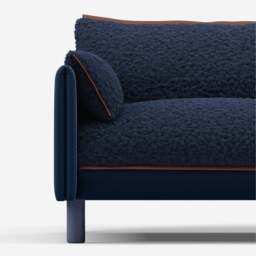 Cozy 1.5 Seater Sofa - Midnight Blue Velvet - thumbnail 4