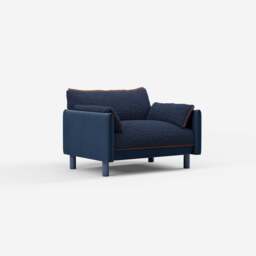 Cozy 1.5 Seater Sofa - Midnight Blue Velvet - thumbnail 3