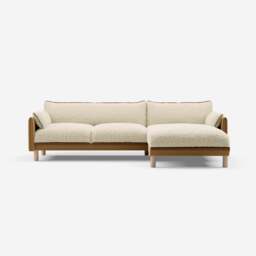 Cozy 4 Seater RH Chaise Sofa - Ochre Cotton - thumbnail 3