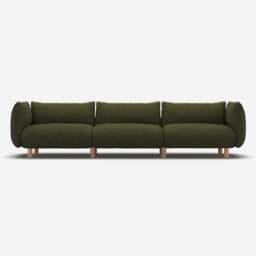 Pillow 5 Seater Sofa - Green Boucle II - thumbnail 1