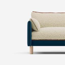 Cozy 4 Seater RH Chaise Sofa - Teal Velvet - thumbnail 5