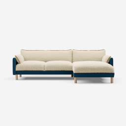 Cozy 4 Seater RH Chaise Sofa - Teal Velvet - thumbnail 3