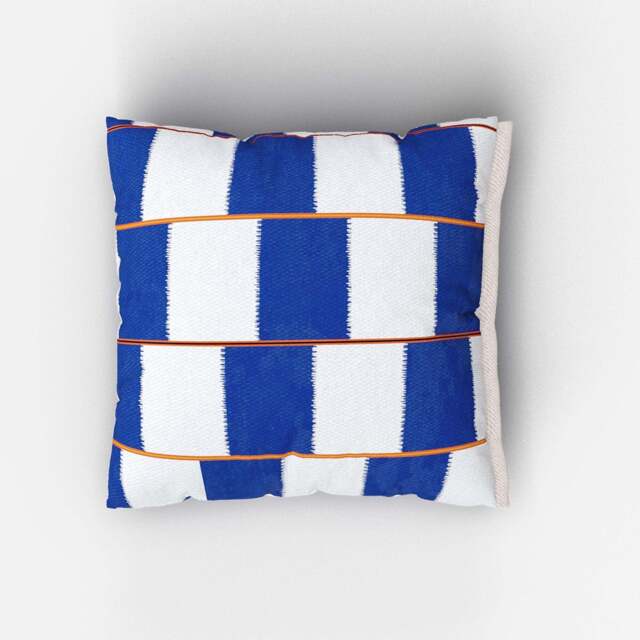 Scatter Cushions - Cobalt Check - image 1