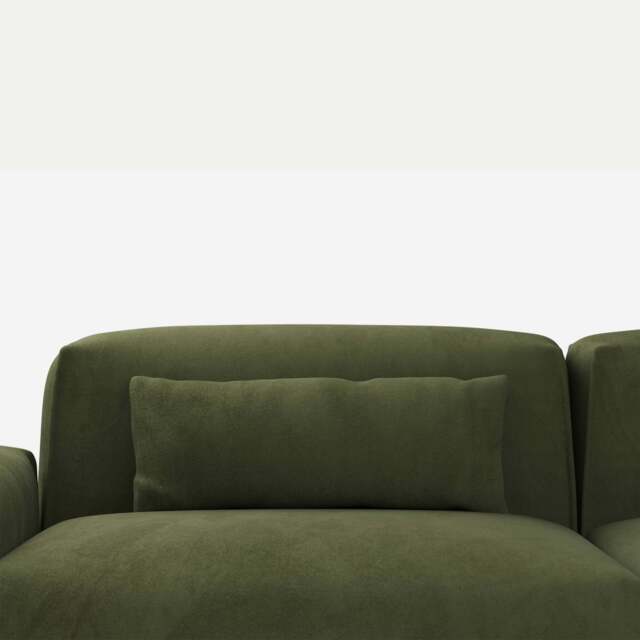 Lumbar Cushions - Dark Green Velvet