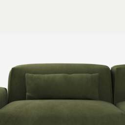 Lumbar Cushions - Dark Green Velvet