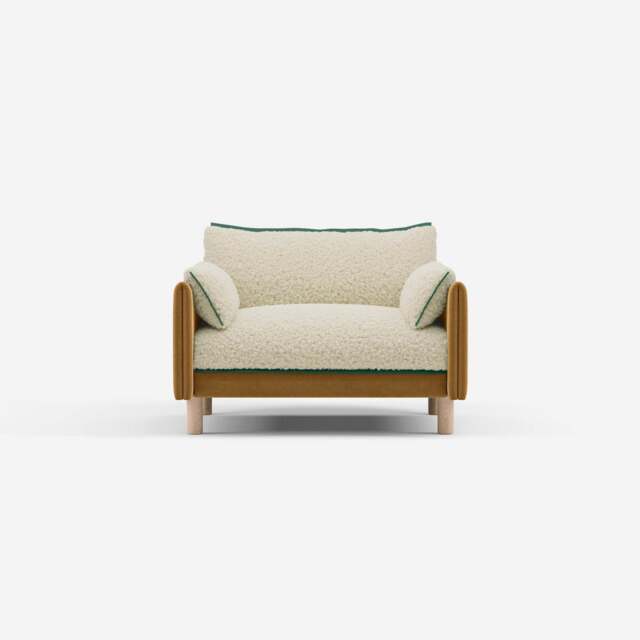 Cozy 1.5 Seater Sofa - Ochre Cotton - image 1