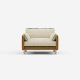 Cozy 1.5 Seater Sofa - Ochre Cotton - thumbnail 1