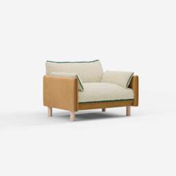 Cozy 1.5 Seater Sofa - Ochre Cotton - thumbnail 3